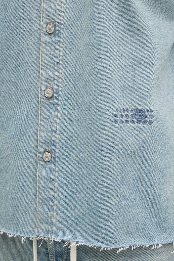 Džínová košile MM6 Maison Margiela modrá SH0DR0006