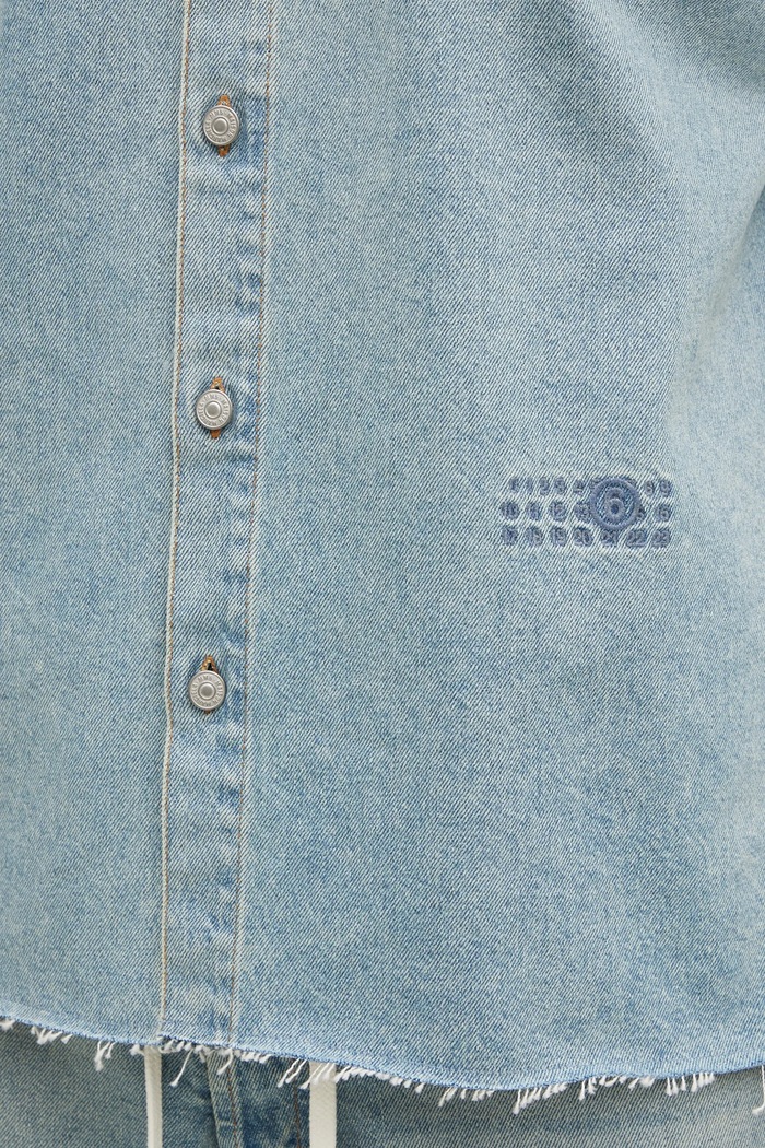 Джинсовая рубашка MM6 Maison Margiela голубой SH0DR0006