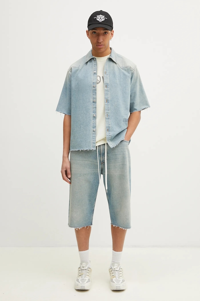 Džínová košile MM6 Maison Margiela SH0DR0006 modrá