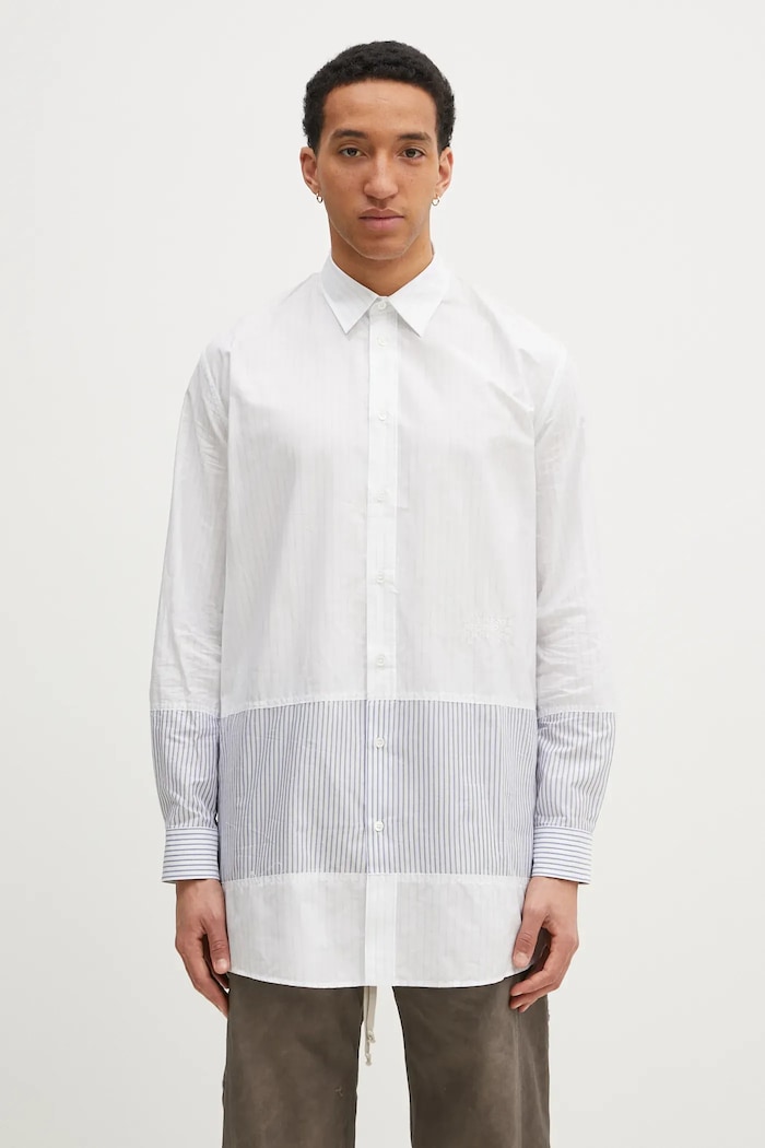 Bavlněná košile MM6 Maison Margiela regular bílá SH0DT0021