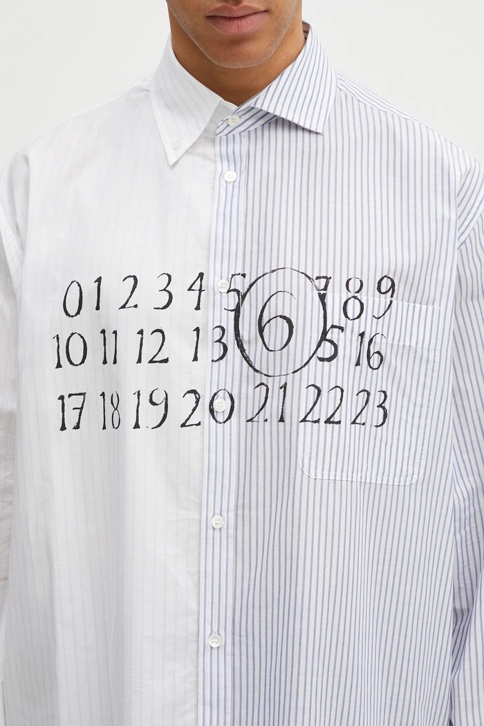 MM6 Maison Margiela camicia in cotone bianco SH0DT0025