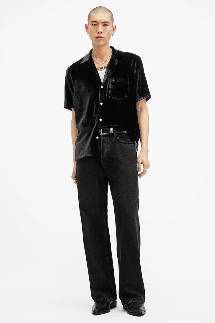Košile AllSaints RUNA AllSaints černá M100SB