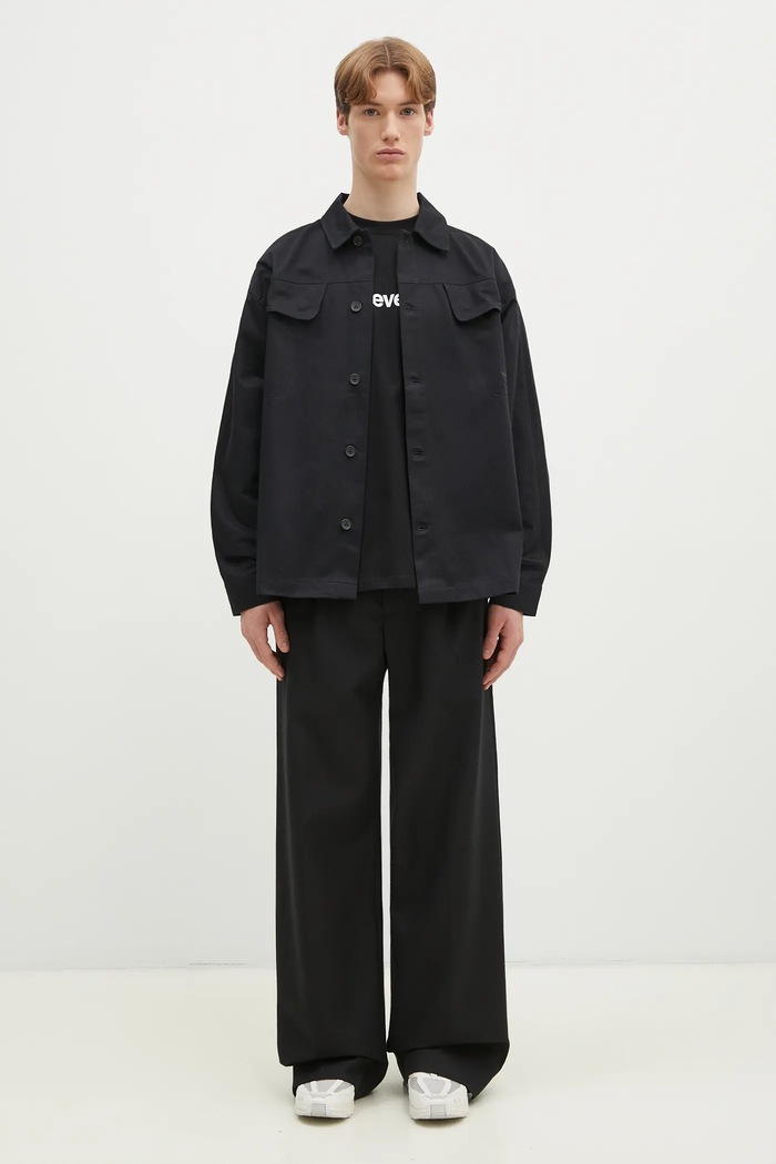 Памучна риза adidas Originals Essential JC9602 черен