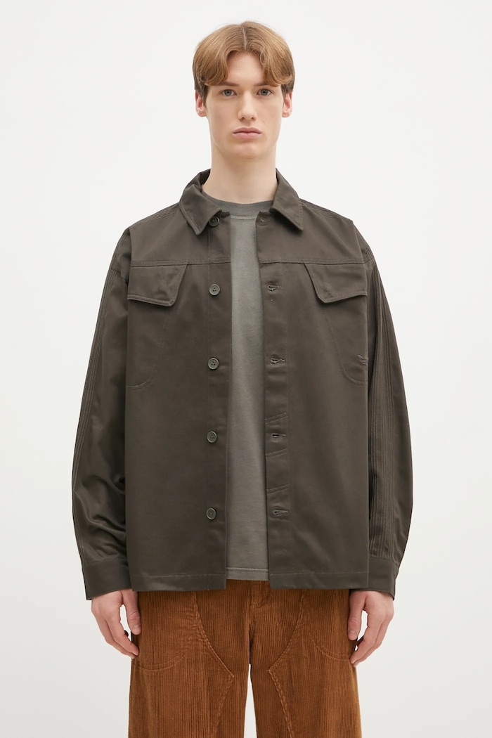 adidas Originals koszula bawełniana Premium Essentials Shirt bawełna zielony JD3343