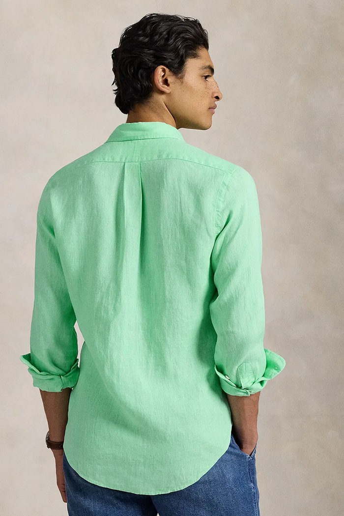 Polo Ralph Lauren Long Sleeve Sport Shirt linen Men's 710966294 green SS26