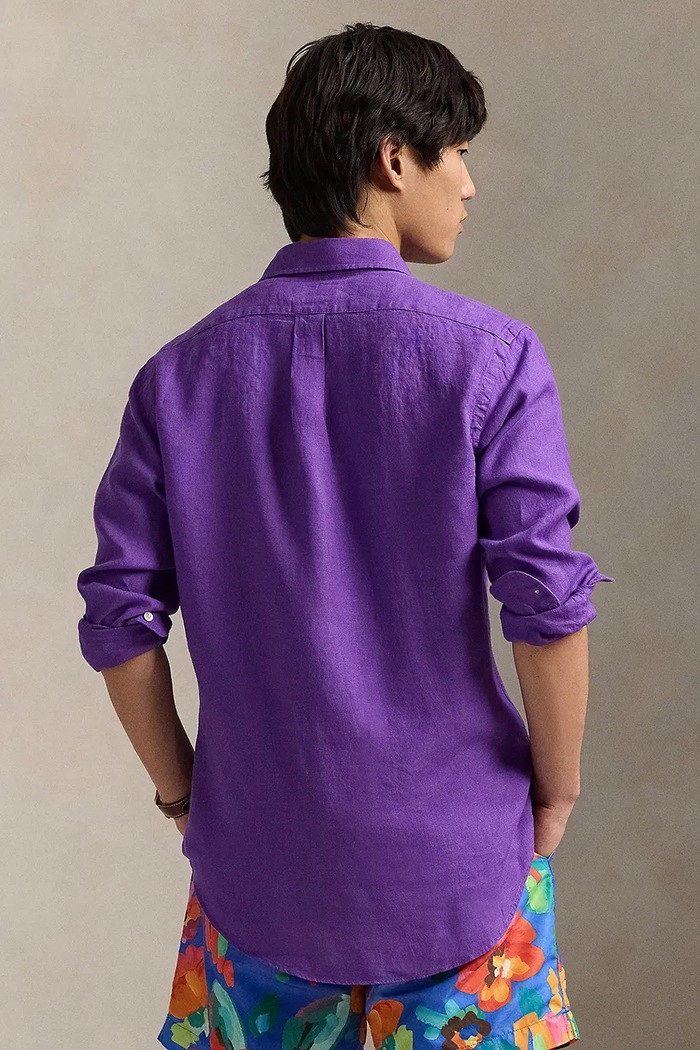 Polo Ralph Lauren Long Sleeve Sport Shirt linen Men's 710966294 violet SS26