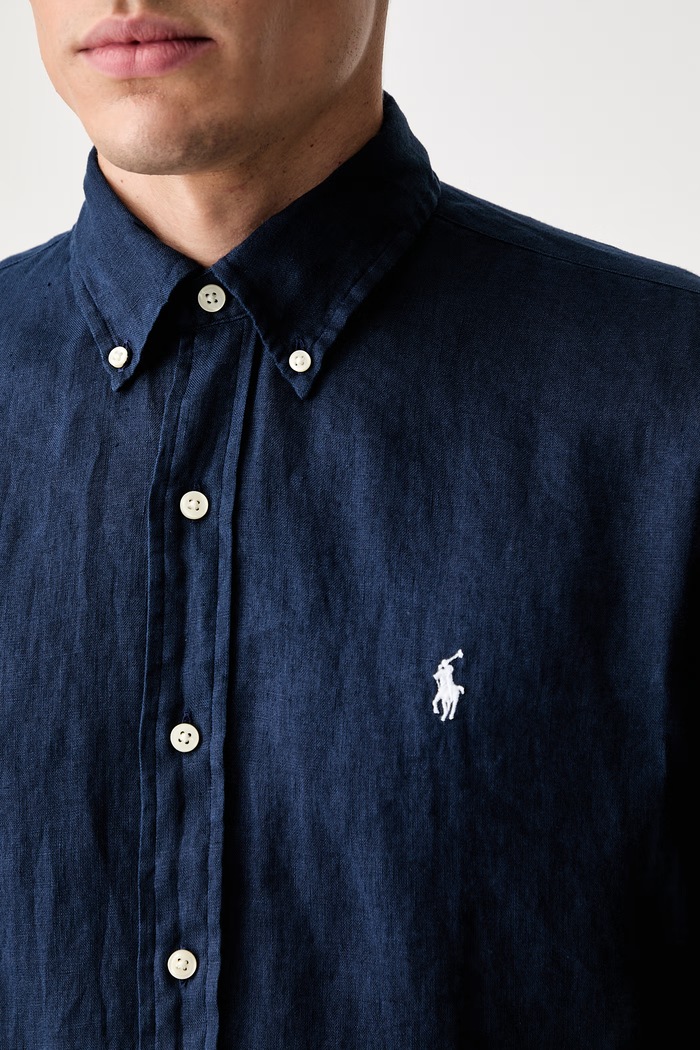 Polo Ralph Lauren cămașă pentru bărbați din in Long Sleeve Sport Shirt 710966294