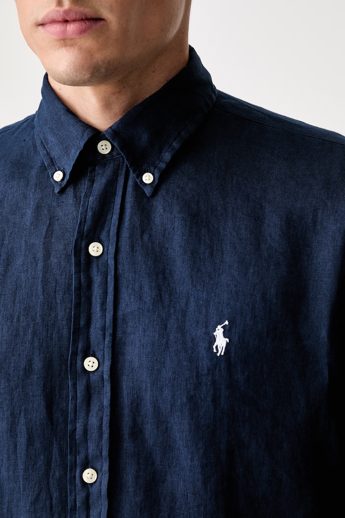 Polo Ralph Lauren cămașă pentru bărbați din in Long Sleeve Sport Shirt 710966294