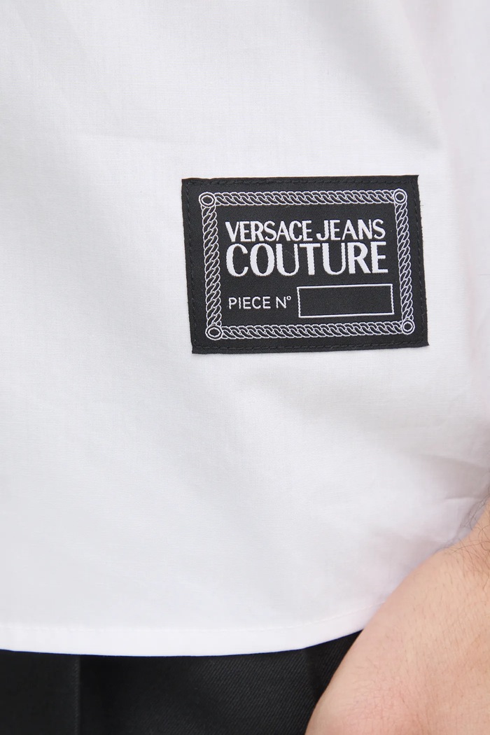 Pamučna košulja Versace Jeans Couture 78GAL223.N0132 bijela
