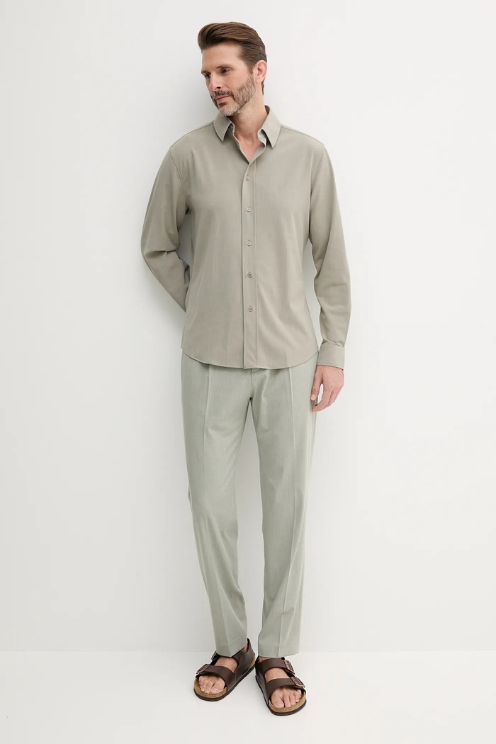 Sisley Cămașă 5QKKSQ04M bej SS25