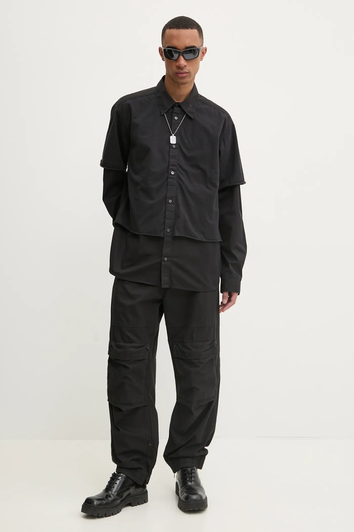 Košile Diesel S-GASTON-O SHIRT A16199.0KNAI černá SS25