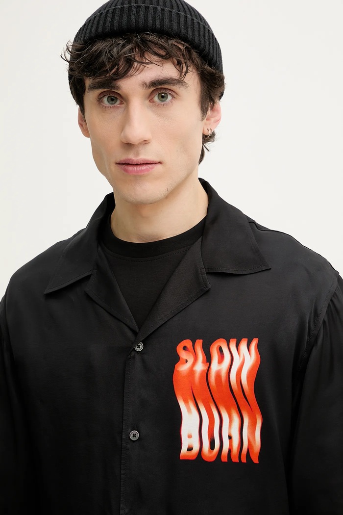 Srajca Diesel S-KAROL-A SHIRT črna A16460.0KNAK