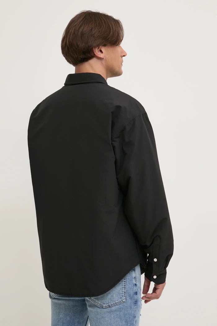 Oblečenie Bunda PURPLE BRAND SNAP FRONT SHIRT JACKET M3078.CNBB125 čierna
