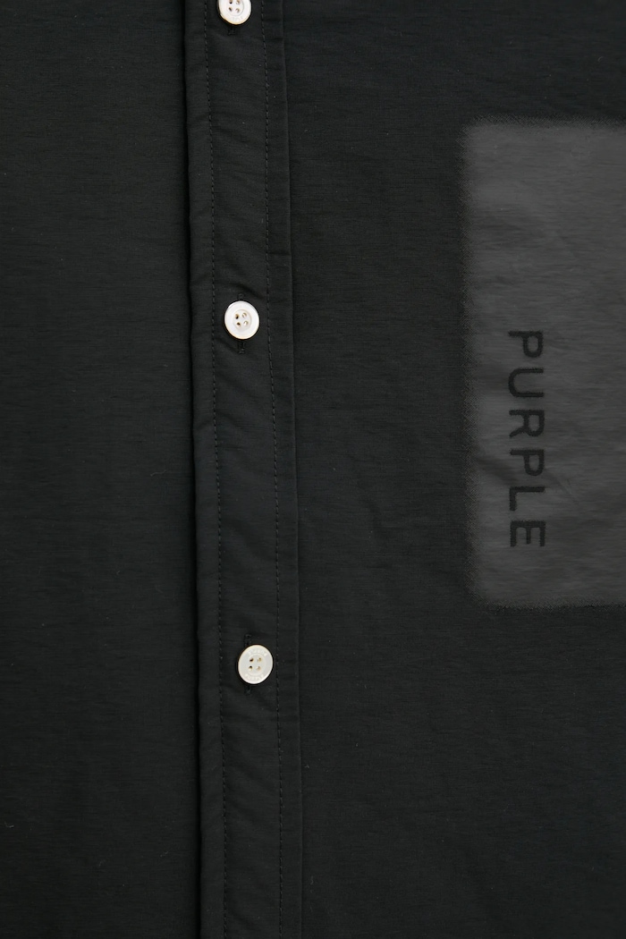 Bunda PURPLE BRAND SNAP FRONT SHIRT JACKET M3078.CNBB125 čierna