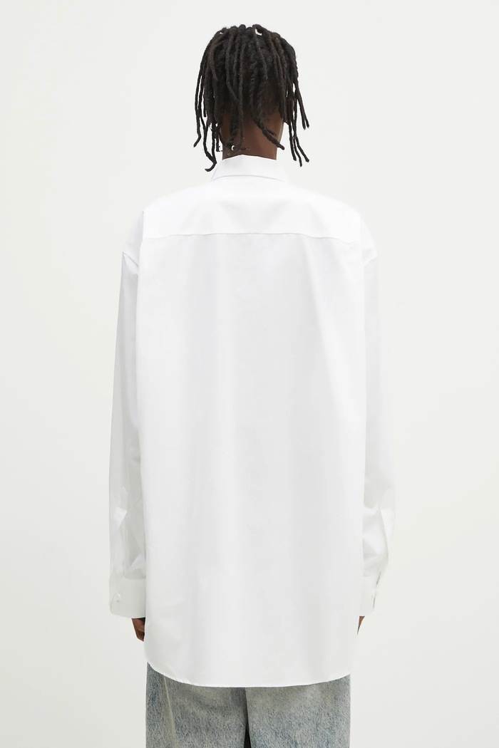 Odzież VETEMENTS koszula bawełniana Monogram Classic UA66SH400W biały