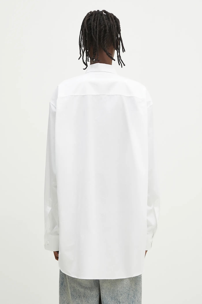 Odzież VETEMENTS koszula bawełniana Monogram Classic UA66SH400W biały