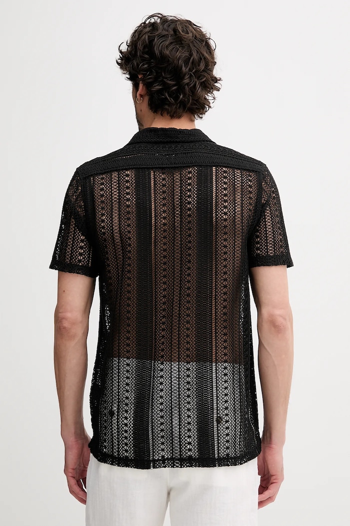 Odzież Lindbergh koszula 30.203727.BLACK czarny