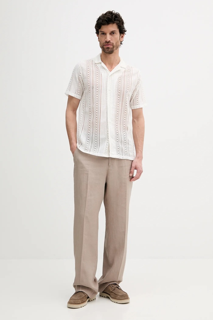 Lindbergh Košeľa Lindbergh 30.203727.PEARL.WHIT biela SS25
