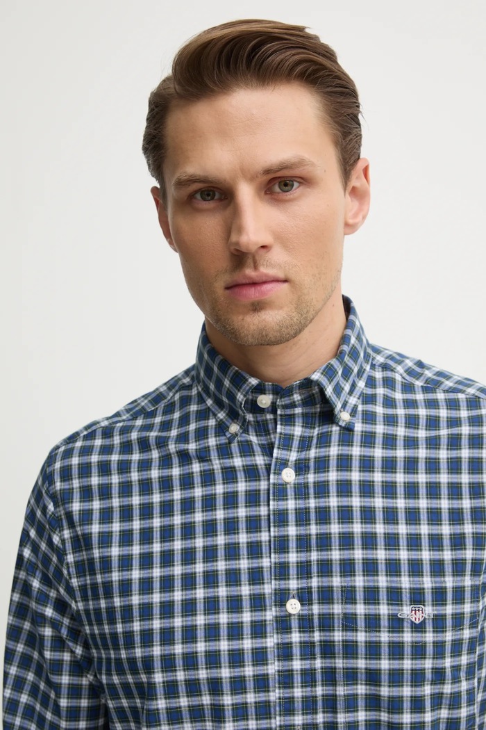 Gant koszula bawełniana 3250002 granatowy SS25