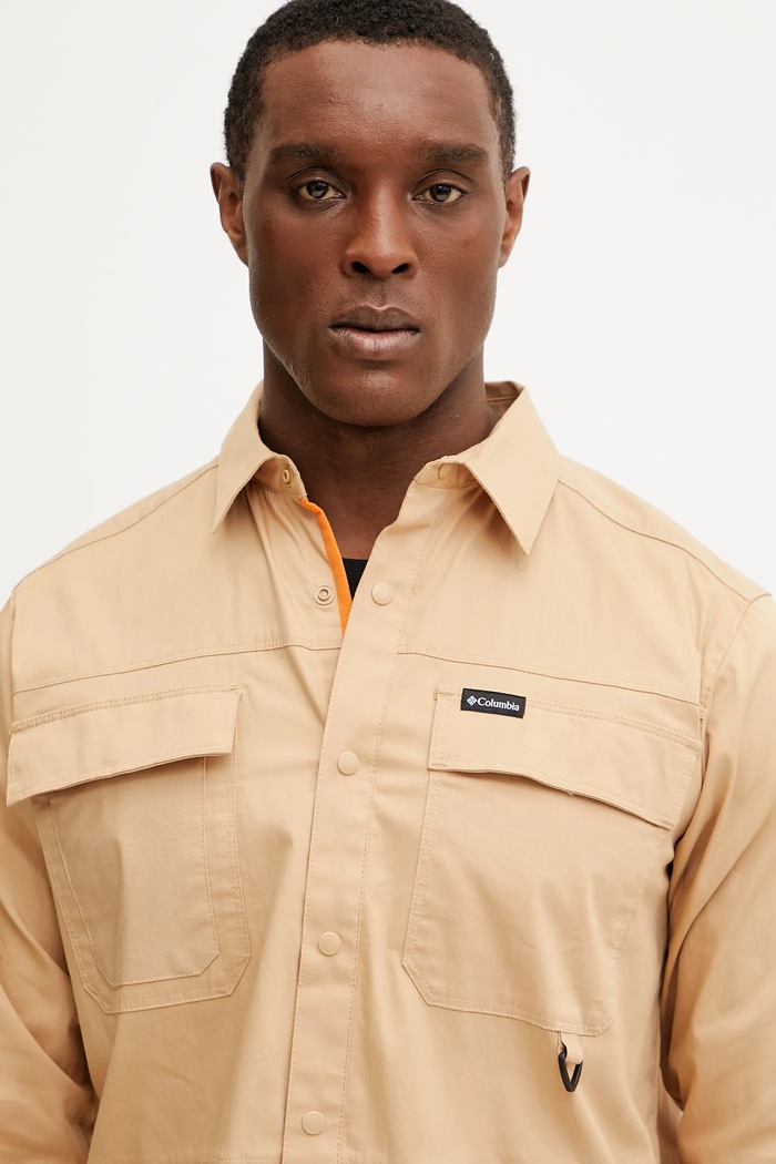 Košeľa Columbia Landroamer Twill béžová 2120581