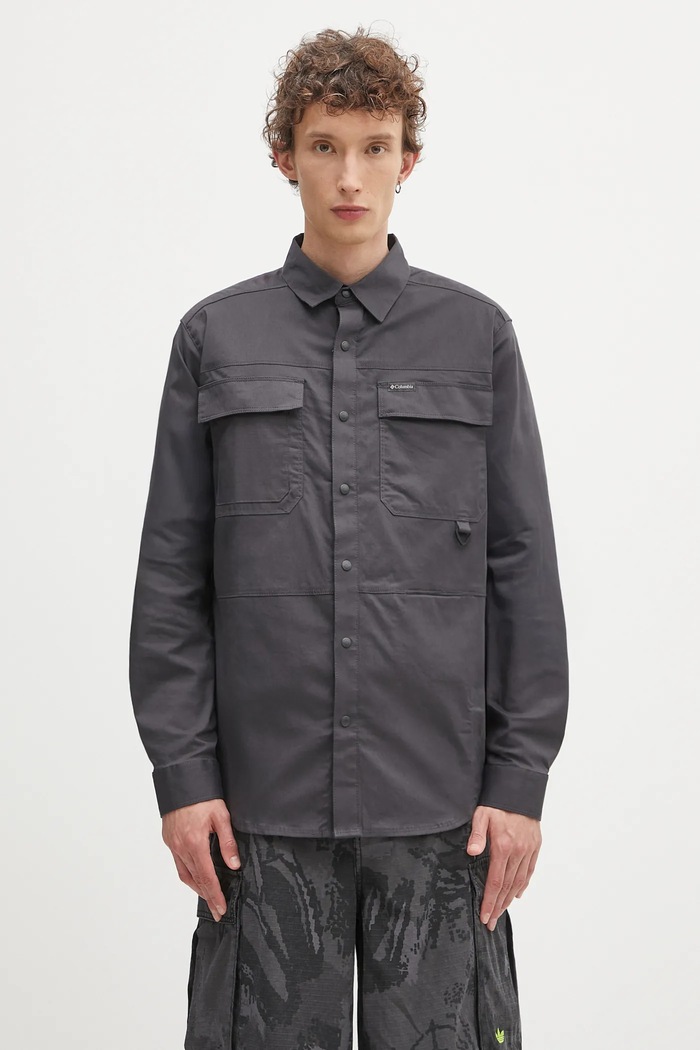 Columbia camicia Landroamer Twill regolare grigio 2120581