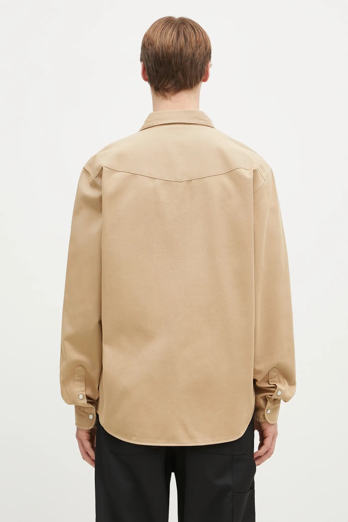 Odjeća Pamučna košulja Carhartt WIP Longsleeve Santa Fe Shirt I034384.07EGD bež