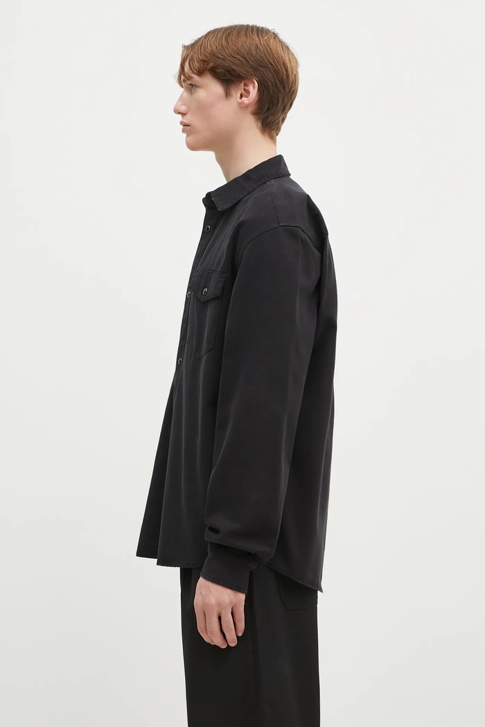 Pamučna košulja Carhartt WIP Longsleeve Santa Fe Shirt I034384.89GD crna SS25