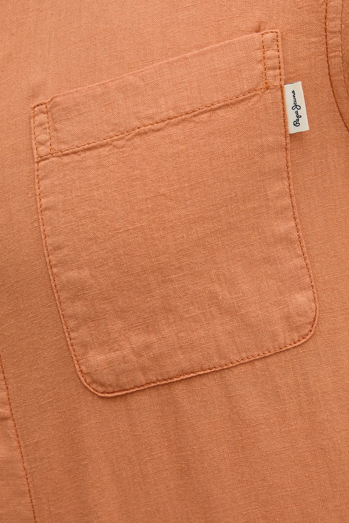 Koszula lniana AMARO Pepe Jeans pomarańczowy PM308847