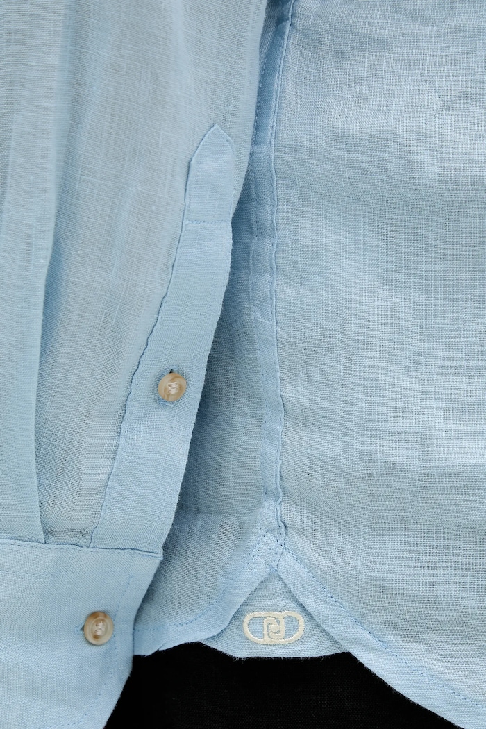 Liu Jo camicia di lino QA5097.T4359 blu