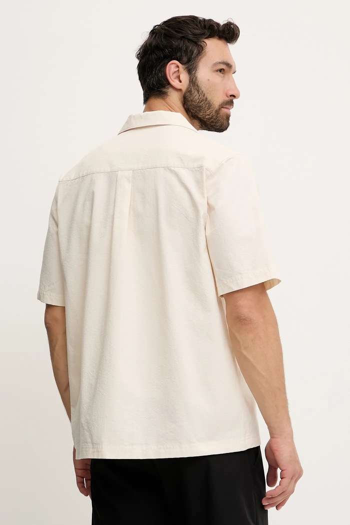 Ρούχα Βαμβακερό πουκάμισο adidas Originals Essential JD2456 μπεζ