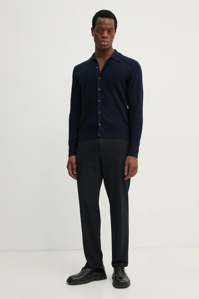 Filippa K kardigan wełniany 31320.FK granatowy AW25
