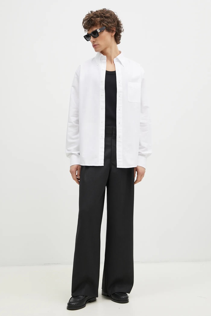 Pamučna košulja Filippa K 31255.FK bijela SS25