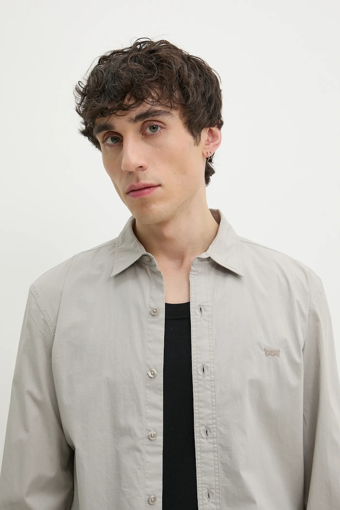 Levi's koszula LS BATTERY HM SHIRT SLIM szary 86625