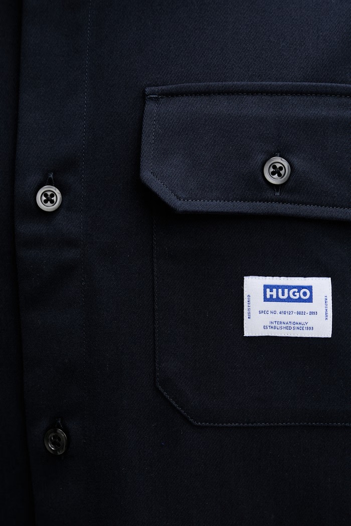 HUGO Blue košeľa pánska bavlnená tmavomodrá 50517871