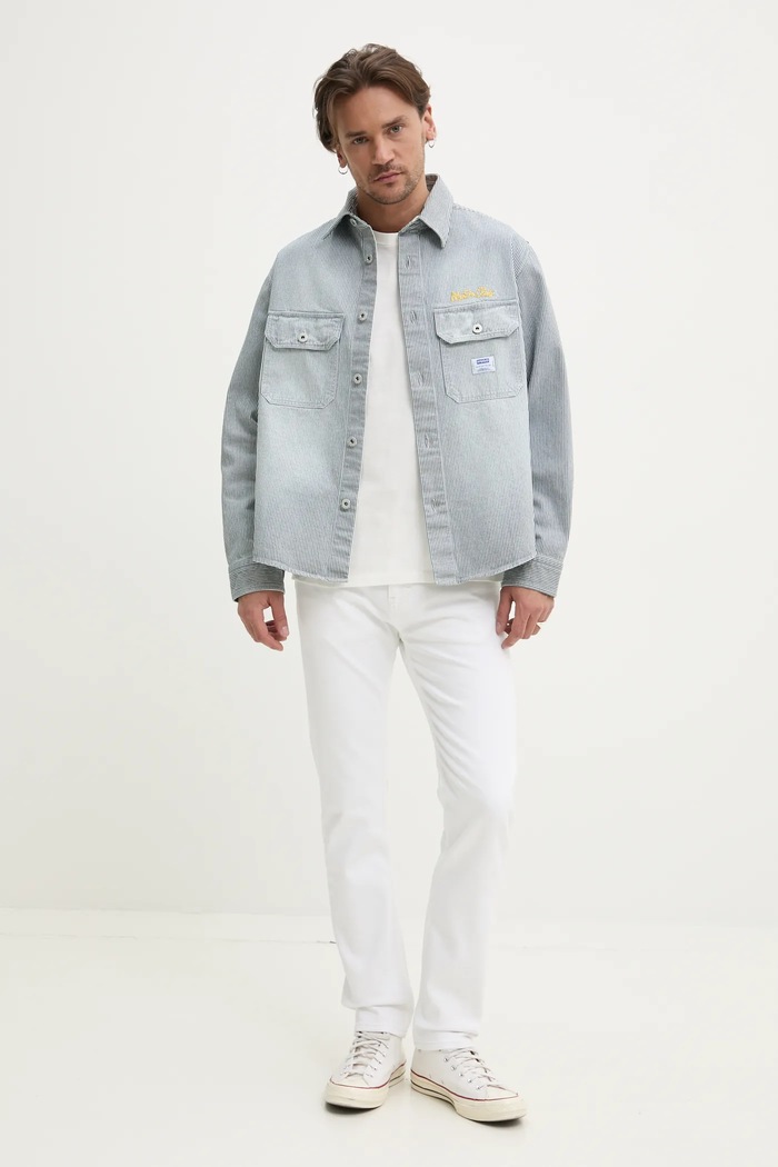 Τζιν μπουφάν Hugo Blue 50539045 μπλε SS25