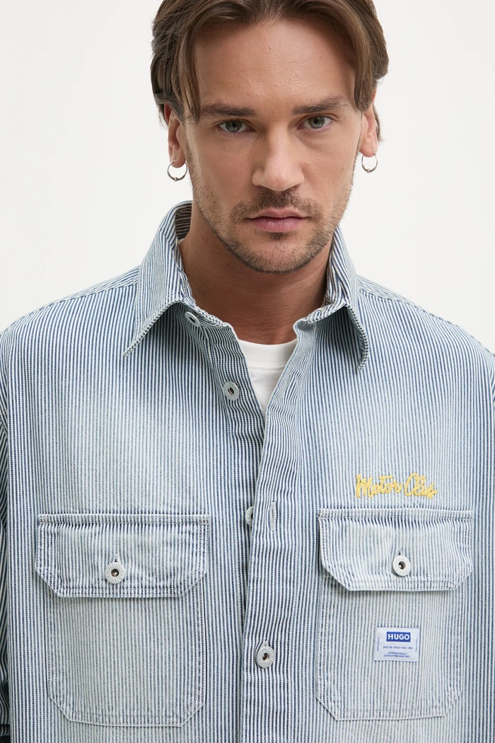 Τζιν μπουφάν Hugo Blue μπλε 50539045