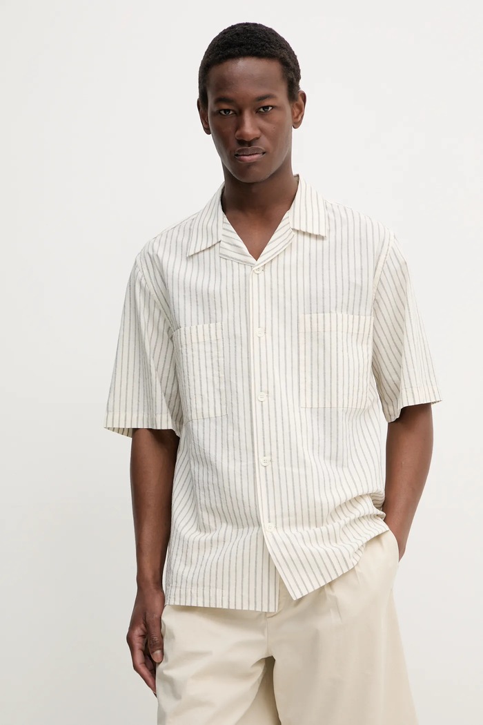 BARENA VENEZIA camasa din bumbac Camicia Mola cu modele bej CAU5073.2764