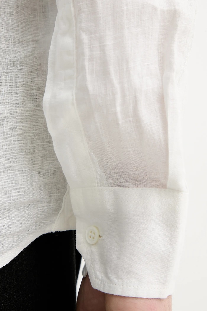 BARENA VENEZIA koszula lniana Camicia Mola CAU5077.3007 biały