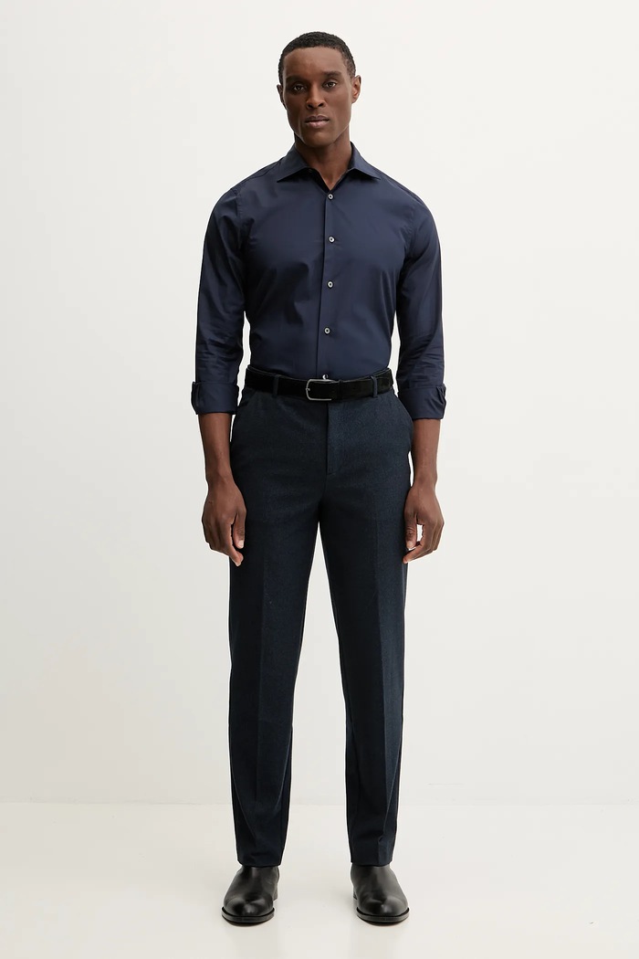 Paul Smith koszula bawełniana M1R.790Y.M00050 granatowy SS25