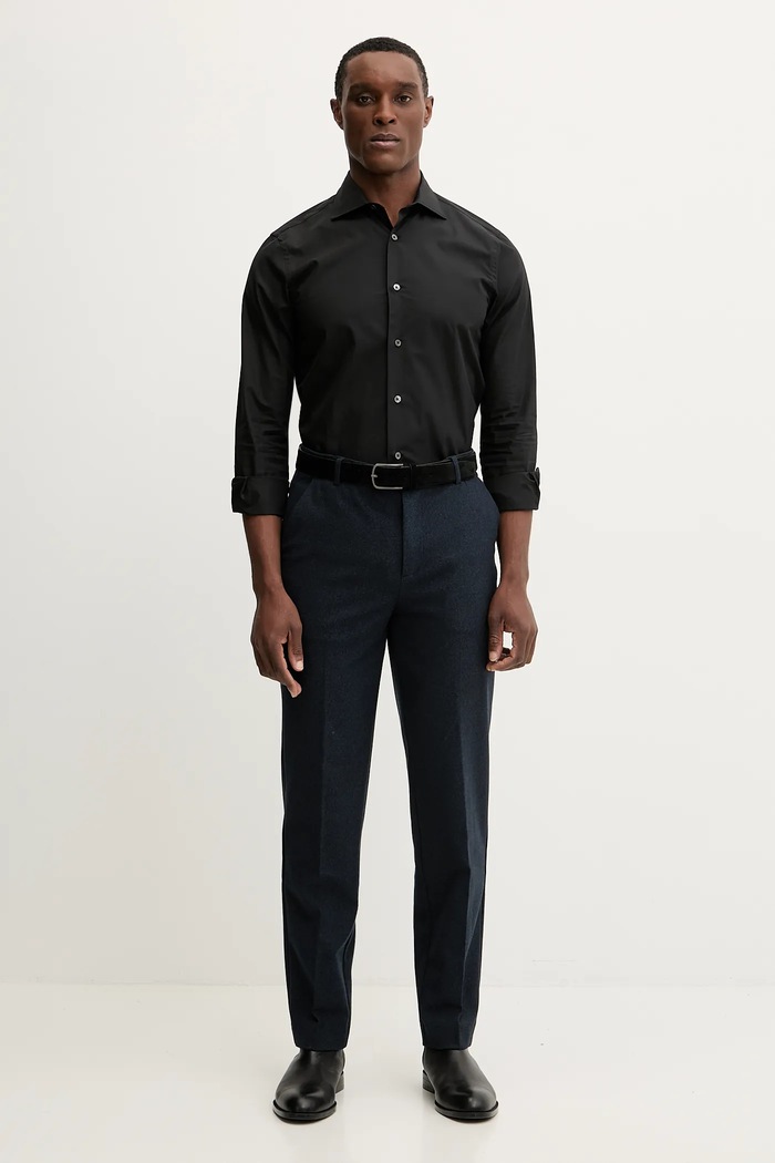 Bavlnená košeľa Paul Smith M1R.790Y.M00050 čierna SS25