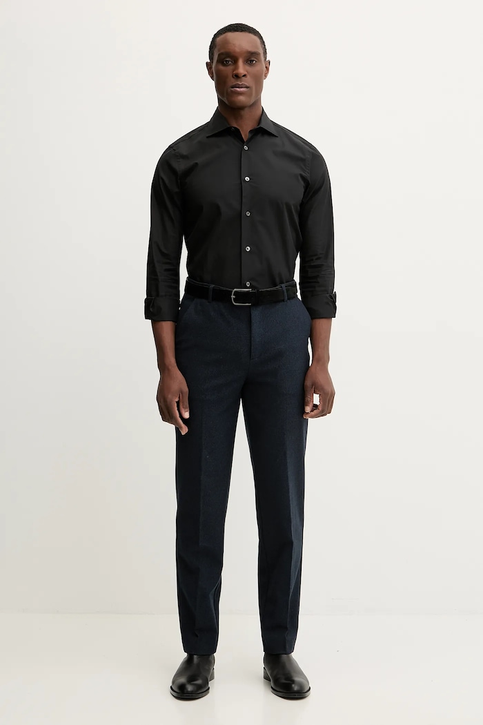 Bavlnená košeľa Paul Smith M1R.790Y.M00050 čierna SS25