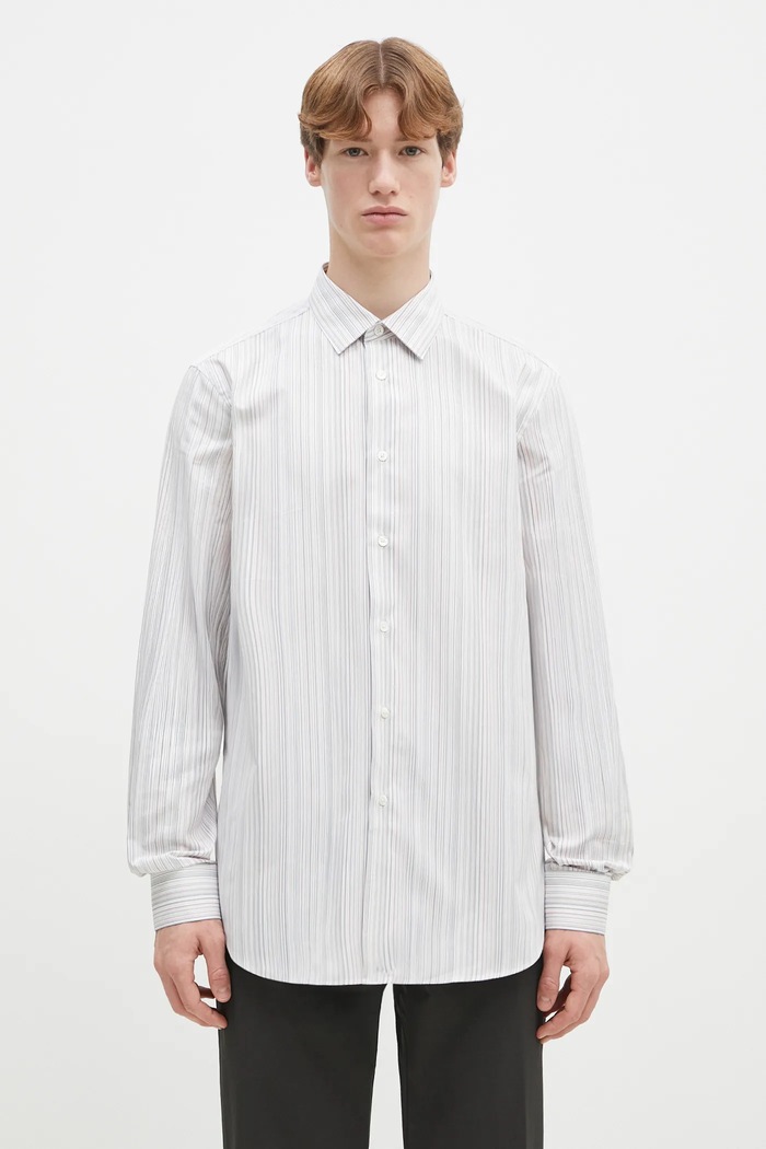Хлопковая рубашка Paul Smith узор белый M1R.800P.P00811