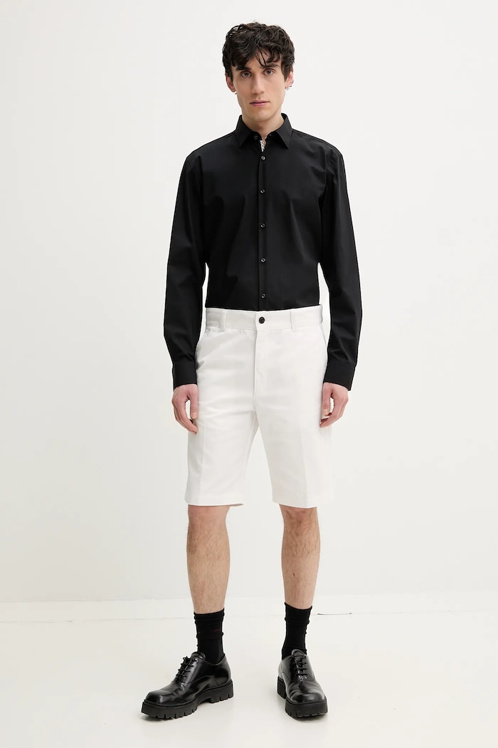 HUGO koszula bawełniana 50539808 czarny SS25