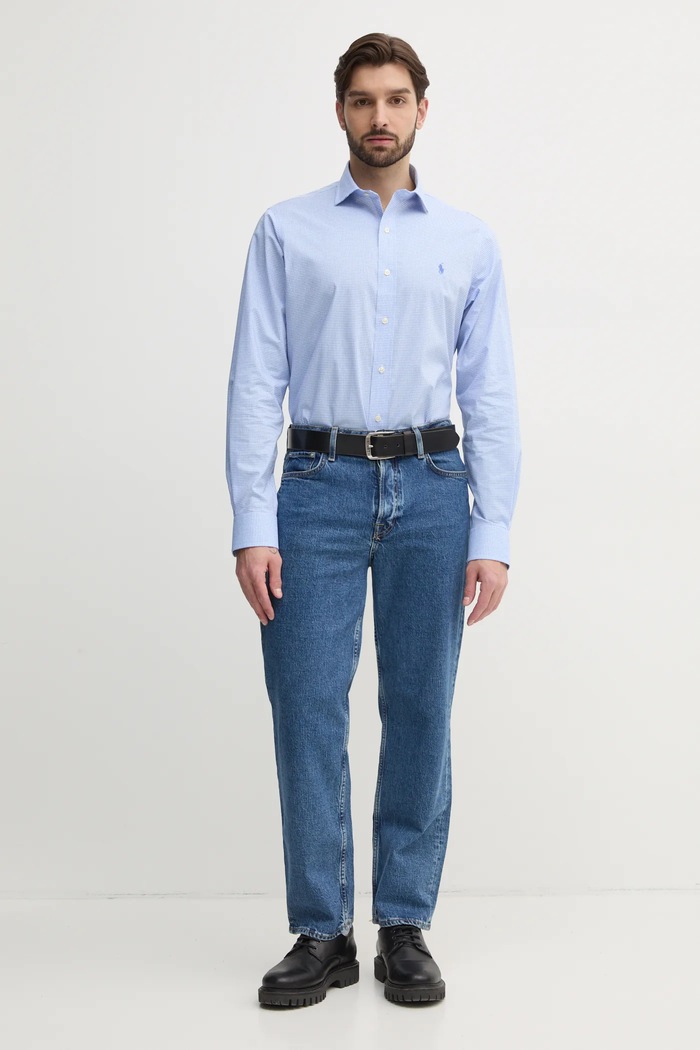 Clothing Polo Ralph Lauren cotton shirt 712969006 blue