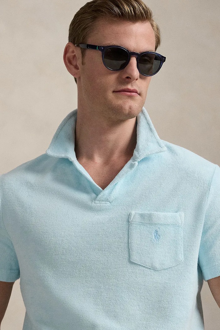 Bombažen polo Polo Ralph Lauren Polo Shirt modra 710965382