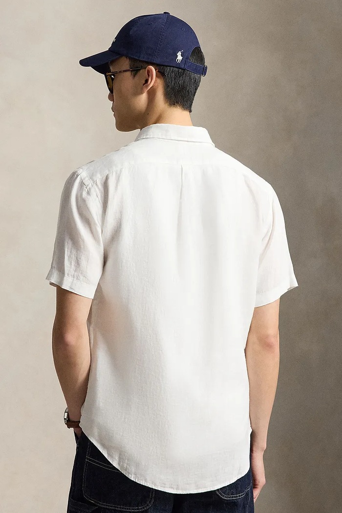Πουκάμισο από λινό Polo Ralph Lauren Sport Shirt 710968912 λευκό SS26