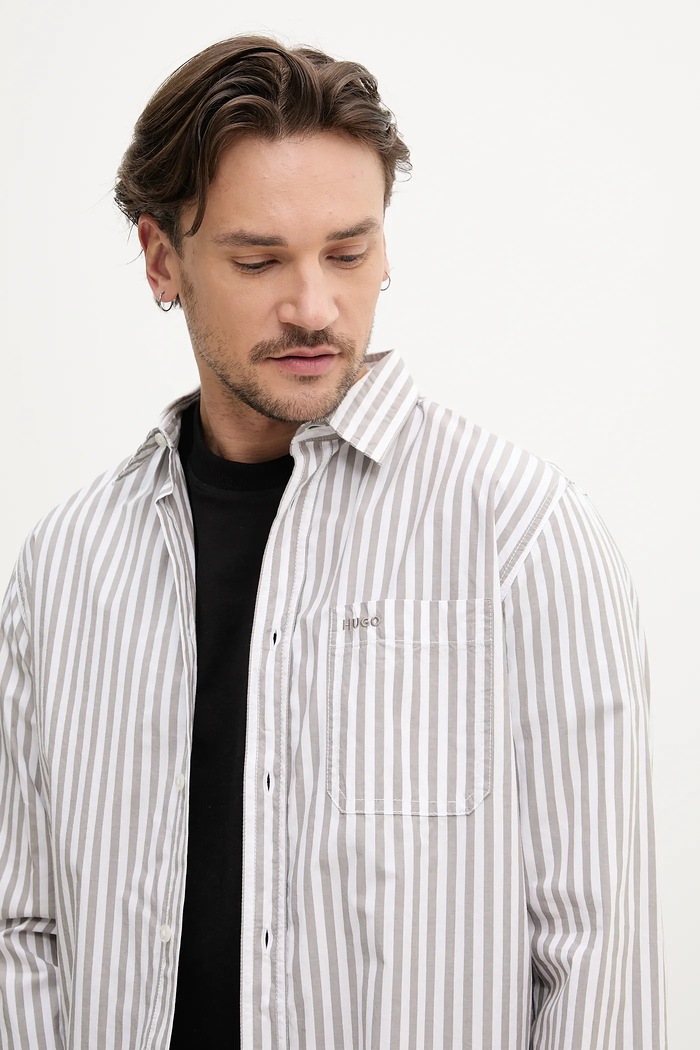 Koszula bawełniana HUGO 50539309 biały