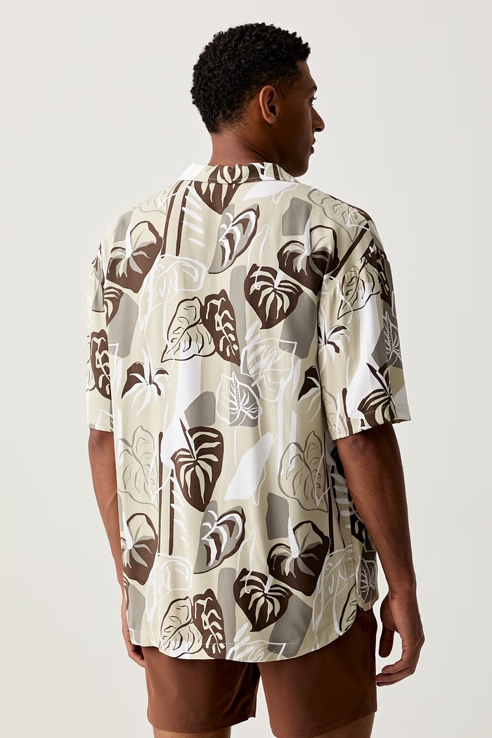 HUGO пляжная рубашка для мужчин BEACH SHIRT RELAXED 50540065 бежевый SS26