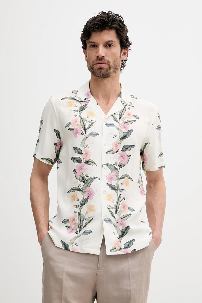 Lindbergh koszula casual biały 30.203747.OFF.WHITE