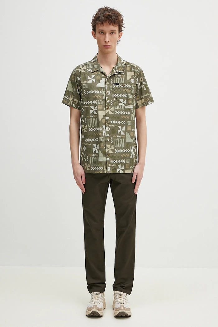 Columbia cotton shirt Pine Canyon Short 2037171 green